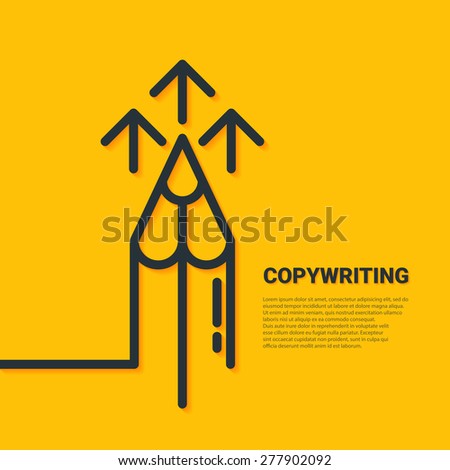 Blogging and copywriting line icon