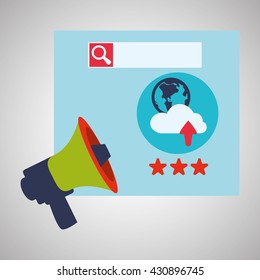 Blogging design. social media icon. Isolated illustration , vector