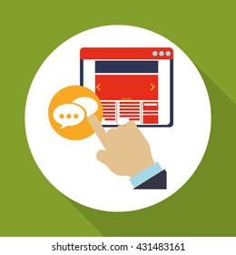 Blogging design. social media icon. Isolated illustration , vector