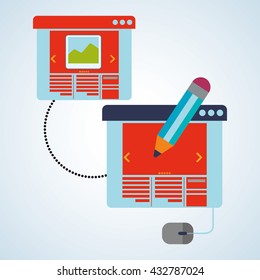 Blogging design. social media icon. Isolated illustration , vector