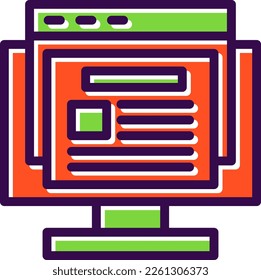 Blogging Filled Vector Icon Design