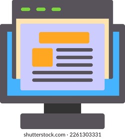 Blogging Flat Vector Icon Design