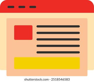 Blogging Flat Vector Icon Design