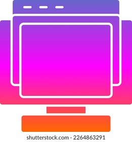 Blogging Glyph Gradient Vector Icon Design
