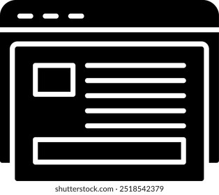 Blogging Glyph Vector Icon Design