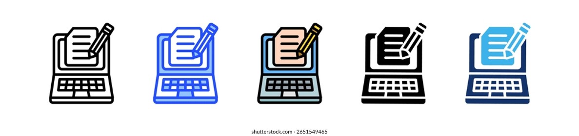 Coleção De Ícones De Blogs Com Vários Estilos