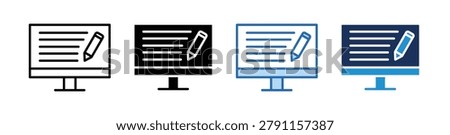 BLOGGING icon Collection With Multiple Styles