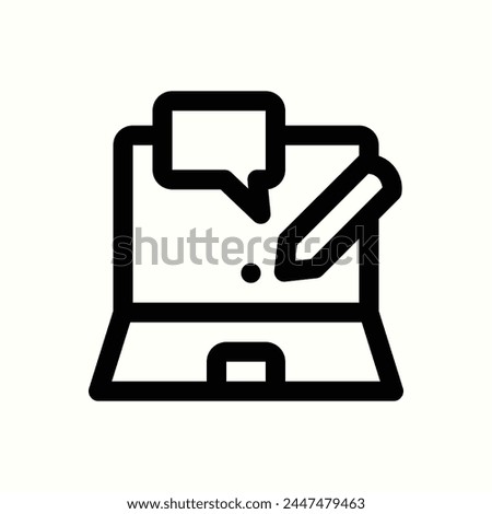 blogging icon, isolated icon in light background, perfect for website, blog, logo, graphic design, social media, UI, mobile app