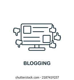 Blogging icon. Monochrome simple Community icon for templates, web design and infographics