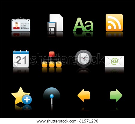 Blogging icon set 3 - Glossy Series.  Vector EPS 8 format, easy to edit.