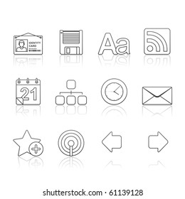 Blogging icon set 3 - Strokes Series.  Vector EPS 8 format, easy to edit.