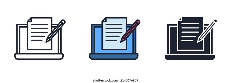 blogging icon symbol template for graphic and web design collection logo vector illustration