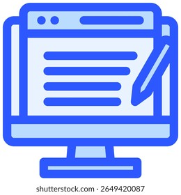 Símbolo do ícone de blog. Ilustração vetorial