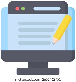 Símbolo do ícone de blog. Ilustração vetorial