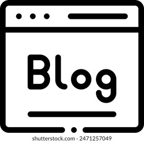 blogging icon. Thin Linear Style Design Isolated On White Background