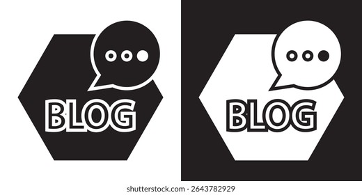 Ícone de blog. ilustração vetorial. EPS 10 IA