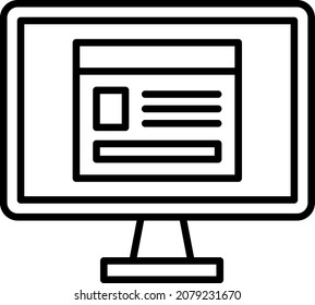 Blogging icon vector image. Can also be used for web apps, mobile apps and print media.