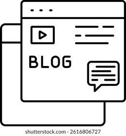   Blogging  illustration with isolated background 