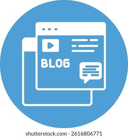 Blogging    illustration with isolated background 