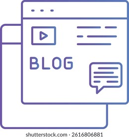  Blogging   illustration with isolated background 