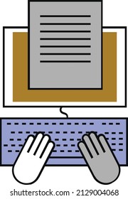 Blogging Isolated Vector Illustration which can be easily Download