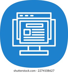 Blogging Line Curve Vector Icon Design