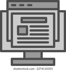Blogging Line Filled Greyscale Vector Icon Design