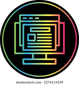 Blogging Line Gradient Due Color Vector Icon Design