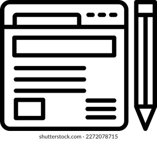 Blogging Line Vector Icon Design