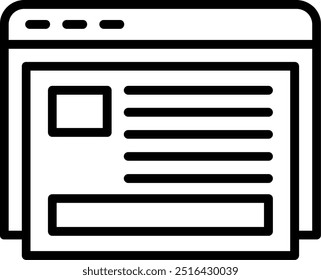 Blogging Line Vector Icon Design
