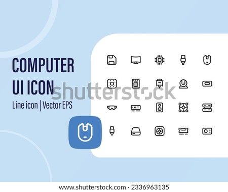 
Blogging, media and communication icon set. Thin line, flat design. user interface iconset collection.