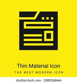 Icono de material amarillo brillante mínimo en el blogueo
