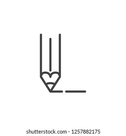 Blogging outline icon. linear style sign for mobile concept and web design. Pencil writing simple line vector icon. Write symbol, logo illustration. Pixel perfect vector graphics