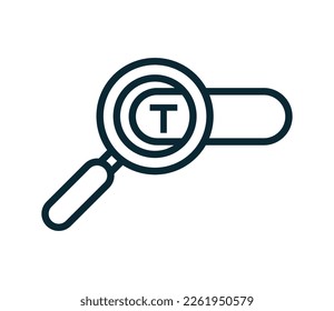 blogging searching icon line style
