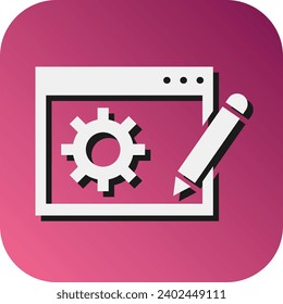 Blogging Service  Vector Glyph Gradient Background Icon For Personal And Commercial Use.
