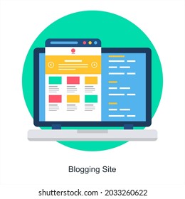 Blogging Site or Webpage Icon Concept