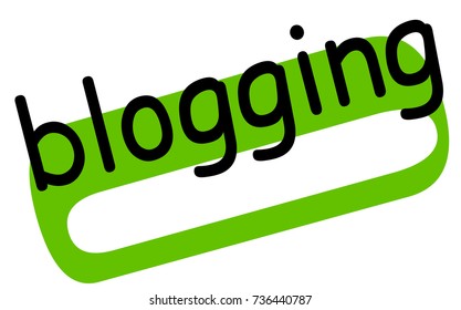 Blogging sticker. Authentic design graphic stamp. Original series