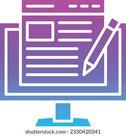Blogging vector icon. Can be used for printing, mobile and web applications.