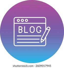 Blogging vector icon. Can be used for printing, mobile and web applications.