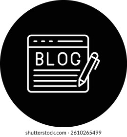Blogging vector icon. Can be used for printing, mobile and web applications.