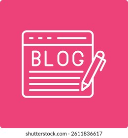 Blogging vector icon. Can be used for printing, mobile and web applications.