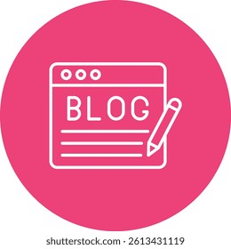 Blogging vector icon. Can be used for printing, mobile and web applications.