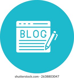Blogging vector icon. Can be used for printing, mobile and web applications.