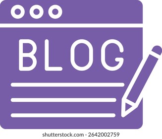 Blogging vector icon. Can be used for printing, mobile and web applications.
