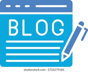 Vektorsymbol wird gebloggt. Kann für Druck-, Mobil- und Web-Anwendungen verwendet werden.