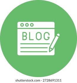 Icono de Vector de blogueo. Se puede utilizar para aplicaciones de impresión, móviles y de Web.