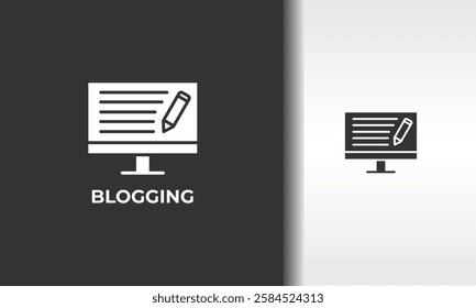 Blogging Vector, Icon Or Logo Sign Isolated Symbol Illustration