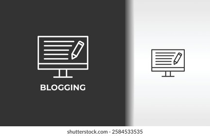 Blogging Vector, Icon Or Logo Sign Isolated Symbol Illustration