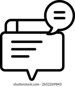 Design de ícone de linha de vetor de blog