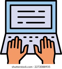 Blogging Writer Concept, Typing Speed Test Vector Icon Design, Cloud computing and Internet hosting services Symbol, Tech Support forum Sign